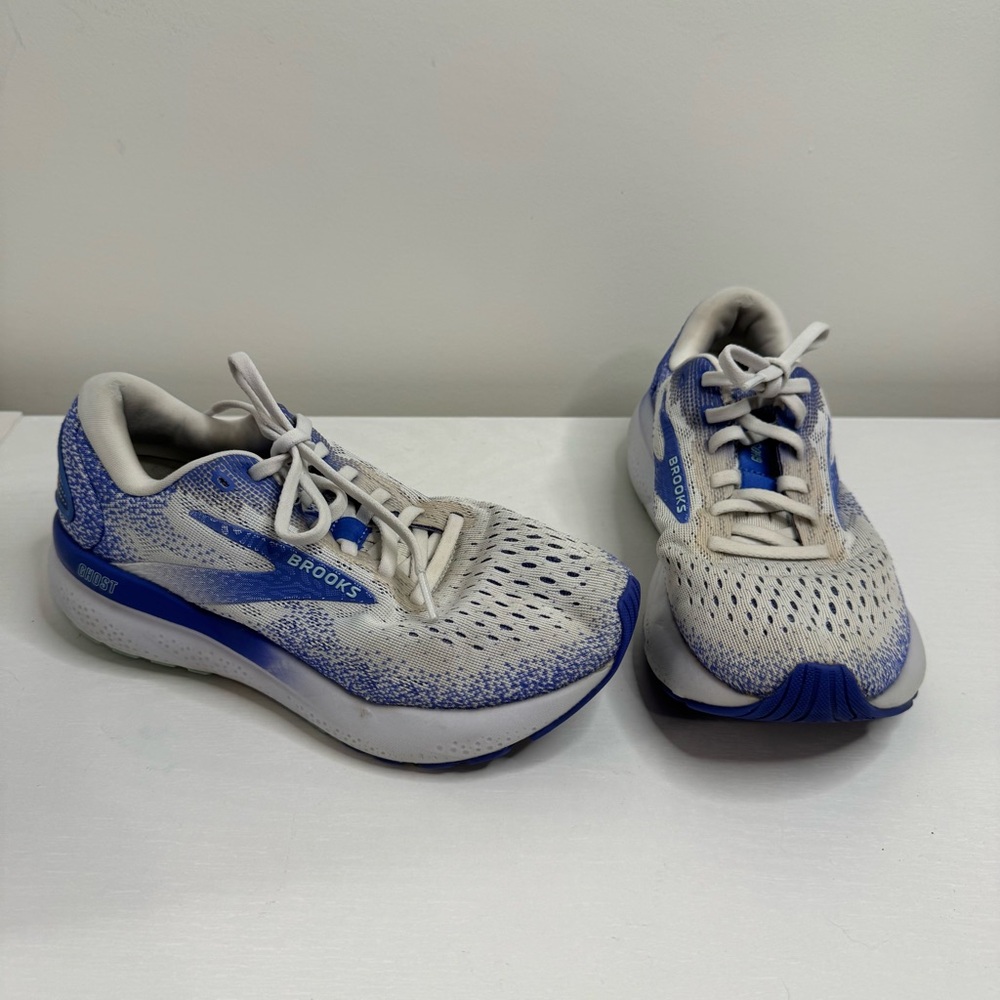 Brooks Ghost Running Shoes Women’s Size‎ 6 Medium Blue White DNA Loft